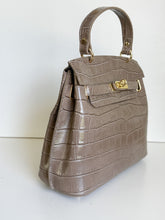 Load image into Gallery viewer, Carmina Croc-Embossed Bag | Taupe