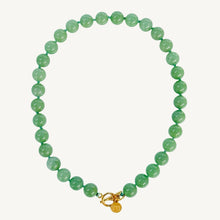 Cargar imagen en el visor de la galería, Green Aventurine Gemstone Knotted Necklace