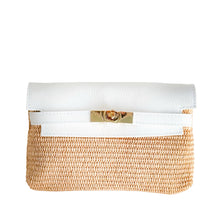 Cargar imagen en el visor de la galería, Emma Raffia Shoulder Handbag | White