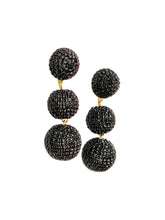 Charger l'image dans la galerie, Pave Triple Lantern Earrings | Black