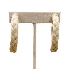 Load image into Gallery viewer, Braided Raffia Hoop Earrings