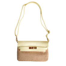 Cargar imagen en el visor de la galería, Emma Raffia Shoulder Handbag | Butter Yellow