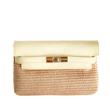 Cargar imagen en el visor de la galería, Emma Raffia Shoulder Handbag | Butter Yellow