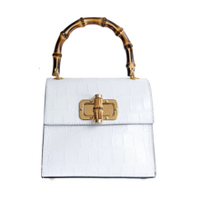Load image into Gallery viewer, Gisele Bamboo Handle Handbag | White