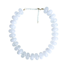 Load image into Gallery viewer, Rondelle Chunky Resin Bead Statement Necklace | White