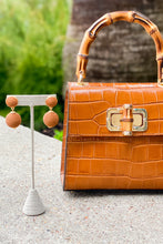 Load image into Gallery viewer, Gisele Bamboo Handle Handbag | Brown