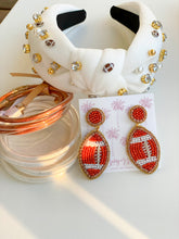 Charger l'image dans la galerie, Boucles d’oreilles de football GameDay orange brûlé