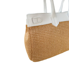 Load image into Gallery viewer, Aurora Raffia Handbag | White