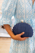 Load image into Gallery viewer, Seashell Summer Clutch Handbag | Navy