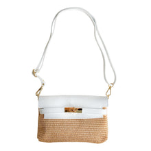 Cargar imagen en el visor de la galería, Emma Raffia Shoulder Handbag | White
