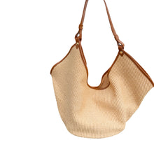 Cargar imagen en el visor de la galería, Raffia Large Tote Handbag | Brown