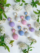Load image into Gallery viewer, Lantern Raffia Earrings | Lilac