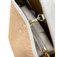 Load image into Gallery viewer, Julia Raffia and Leather Handbag | Ivory