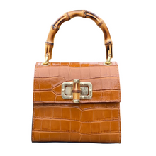 Load image into Gallery viewer, Gisele Bamboo Handle Handbag | Brown