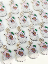 Load image into Gallery viewer, Vintage Pink Santa Earrings