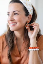 Charger l'image dans la galerie, Boucles d’oreilles de football GameDay orange brûlé