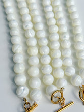 Load image into Gallery viewer, White Mother of Pearl Knotted Necklace