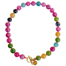 Load image into Gallery viewer, Multicolored Jade Knotted Gemstone Necklace