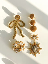 Load image into Gallery viewer, Coquette Embroidered Earrings | Golden