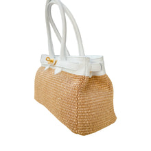 Load image into Gallery viewer, Aurora Raffia Handbag | White