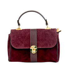 Charger l'image dans la galerie, Freya Suede Top-Handle Bag | Burgundy