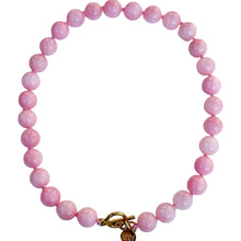 Load image into Gallery viewer, Pink Jade Knotted Gemstone Necklace