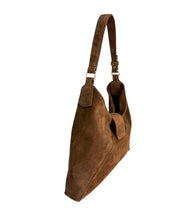 Load image into Gallery viewer, Sofia Suede Hobo Shoulder Bag | Tobacco