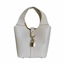Load image into Gallery viewer, Cora Lock Leather Handbag | Ivory