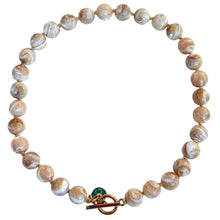 Charger l'image dans la galerie, Mother of Pearl Knotted Gemstone Necklace