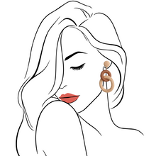 Load image into Gallery viewer, Nantucket Raffia Earrings | Natural Brown