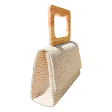 Load image into Gallery viewer, Raffia Wooden Handle Handbag | Light