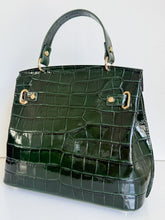 Load image into Gallery viewer, Carmina Croc-Embossed Bag | Green