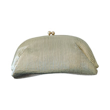 Load image into Gallery viewer, Pochette Pleated Metallic Clutch Handbag | Gold