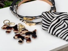 Load image into Gallery viewer, Nina Zebra Print Calf Hair Coin Purse Keychain