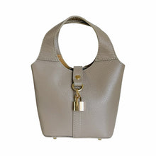 Load image into Gallery viewer, Cora Lock Leather Handbag | Beige