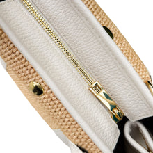 Load image into Gallery viewer, Amèlia Raffia and Leather Handbag | Ivory