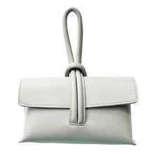 Load image into Gallery viewer, Wristlet Leather Handbag | light grey