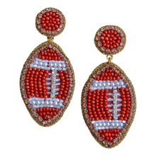 Charger l'image dans la galerie, Boucles d’oreilles de football GameDay orange brûlé