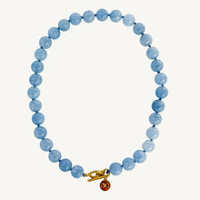 Cargar imagen en el visor de la galería, Blue Aquamarine Gemstone Knotted Necklace