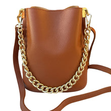 Load image into Gallery viewer, Chiara Bucket Leather Handbag | Camel