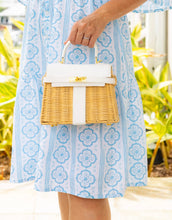 Cargar imagen en el visor de la galería, Petite Sorrento Wicker Handbag | White