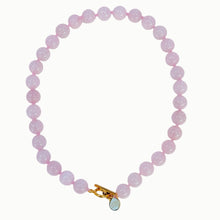 Cargar imagen en el visor de la galería, Rose Quartz Gemstone Knotted Necklace