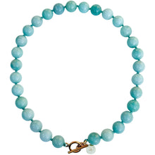 Load image into Gallery viewer, Amazonite Knotted Gemstone Necklace