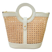 Load image into Gallery viewer, La Rochelle Cane Rattan Handbag | Ivory