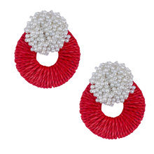 Charger l'image dans la galerie, Mia Raffia Earrings | Red