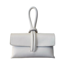 Load image into Gallery viewer, Wristlet Leather Handbag | Cream