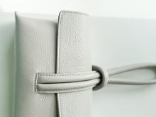 Load image into Gallery viewer, Wristlet Leather Handbag | light grey