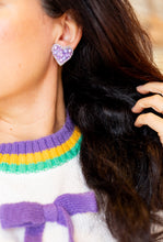 Load image into Gallery viewer, Sweetheart Stud Earrings | Lavender