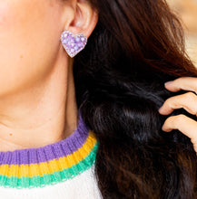Load image into Gallery viewer, Sweetheart Stud Earrings | Lavender