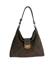 Cargar imagen en el visor de la galería, Sofia Suede Hobo Shoulder Bag | Espresso